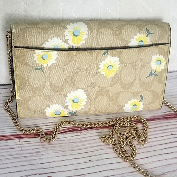 Coach Gemma Tan Floral Crossbody Bag - Picture 3 of 9